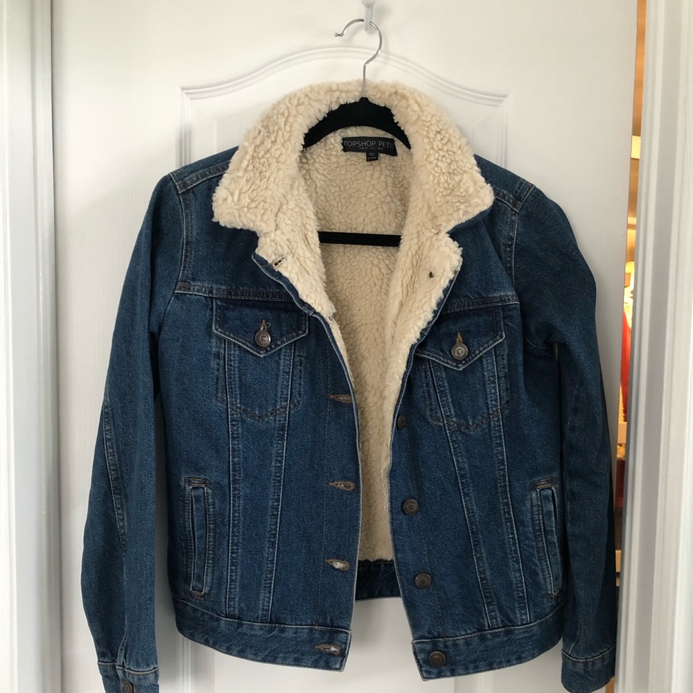 Topshop sherpa jean jacket